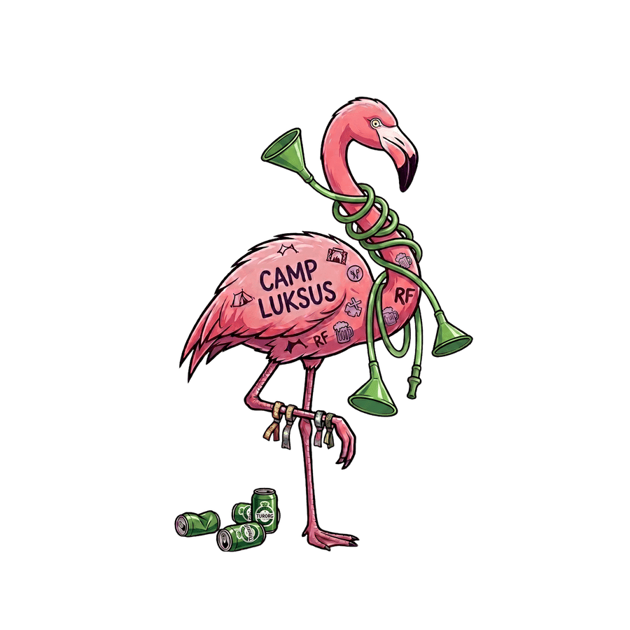 Camp Luksus flamingo